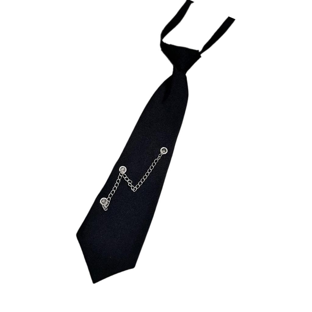 Kids Adjustable Neck Chain Tie With 3D Heart Design And Accent Stylish Accessory For Prom Casual Event