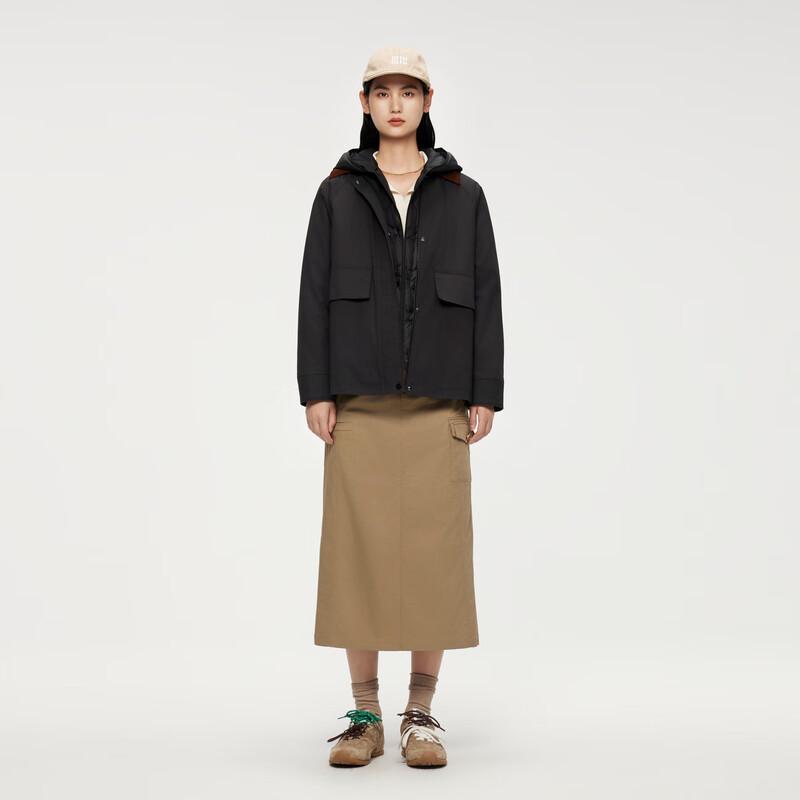 Aileiyi Women's Workwear Style Lightweight Two-Piece Down Jacket