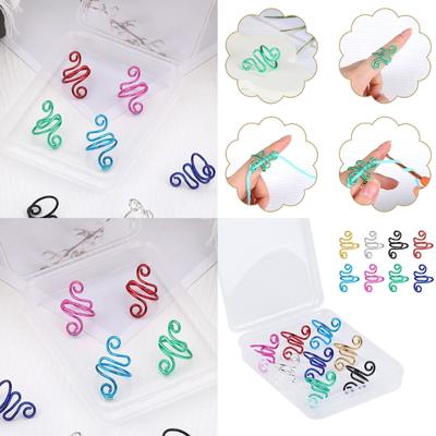 8Pcs Crochet Rings Adjustable Knitting Rings Yarn Guide Finger Holders Rings For Faster Crocheting Knitting Yarn Guide