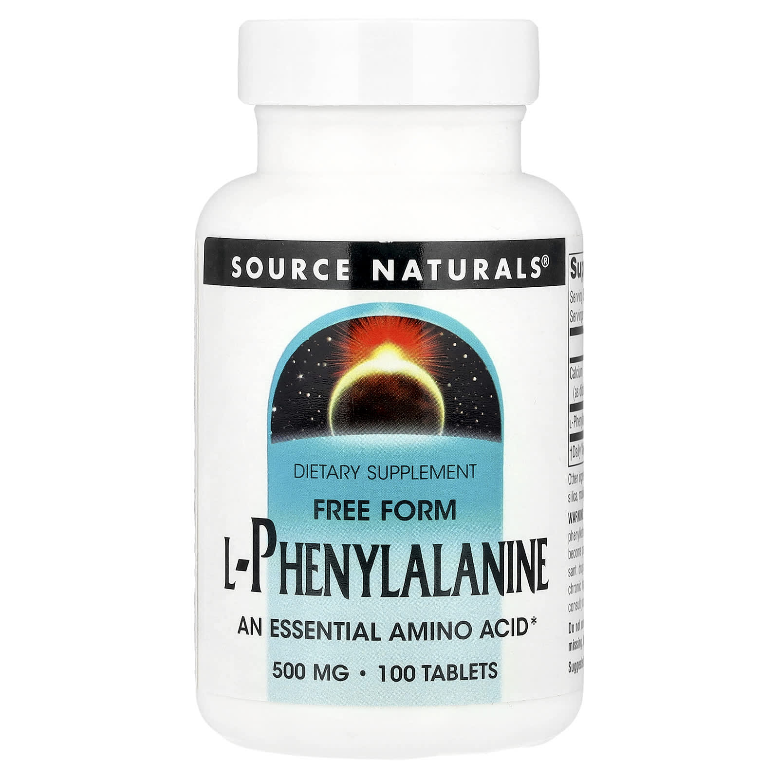 

L-Phenylalanine, 500Mg, 100 Tablets (250Mg per tablet)