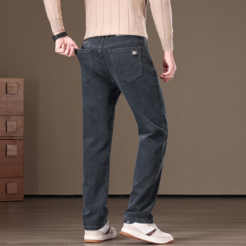 JYL New Elastic Universal Wide Fashion Jeans Men's Straight Thickness