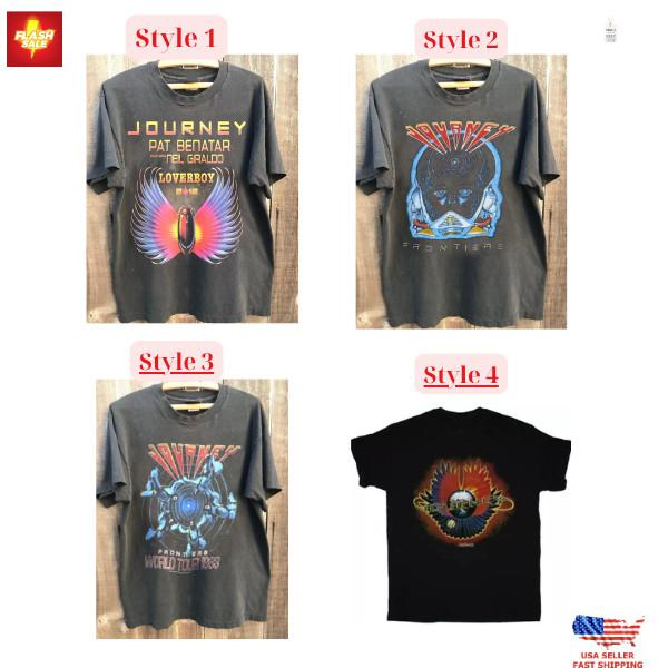 

New Apparel Vintage Journey Infinity Tour Concert Rock Band TShirt Gift For Fans Unisex T-Shirt XXL