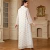 Abito Lungo Ricamato Mediorientale Dubai - Veste Musulmana Patchwork da Donna
