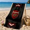 Arsenal Football Club Crest Printed Microfiber Beach Towel, Soft And Absorbent, Quick-Dry, Ideal for Summer Travel, Beach Essential, Swimming Pool