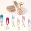 Yousheng Satin Ballet Shoe Keychain Handmade Mini Pointe Shoe Pendant with Keyring Ballet Lovers Bag Charm Gift for Ballet Dancers