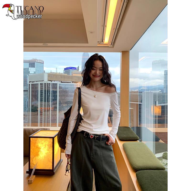 Woodpecker Women s Off-Shoulder Long Sleeve Top M