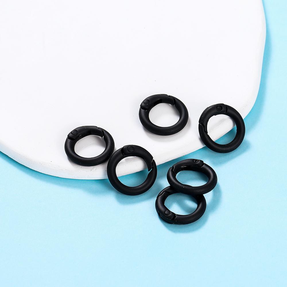 5Pcs/Lot Colorful Metal O Ring Spring Clasp Openable Round Carabiner Keychain Clips Hook Dog Chain DIY Jewelry Buckle Connector