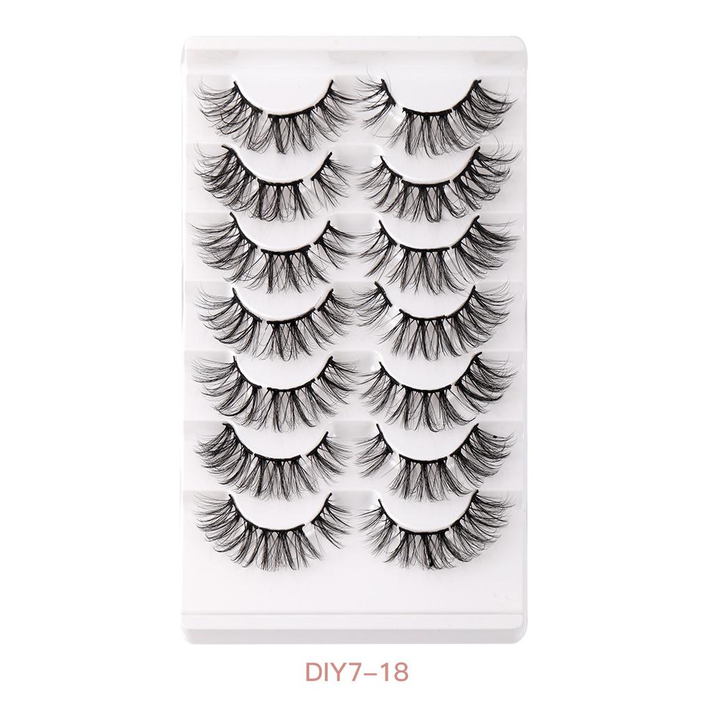 High Imitation Mink Hair False Eyelashes Thick Curled Segmented Eyelashes Simulation Of Natural Eyelashes