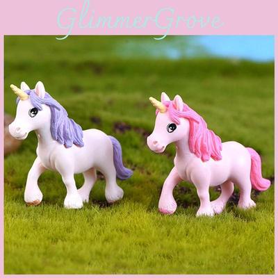Entzückende Einhorn-Figur für Mikro-Landschaft und Feengarten-Dekor