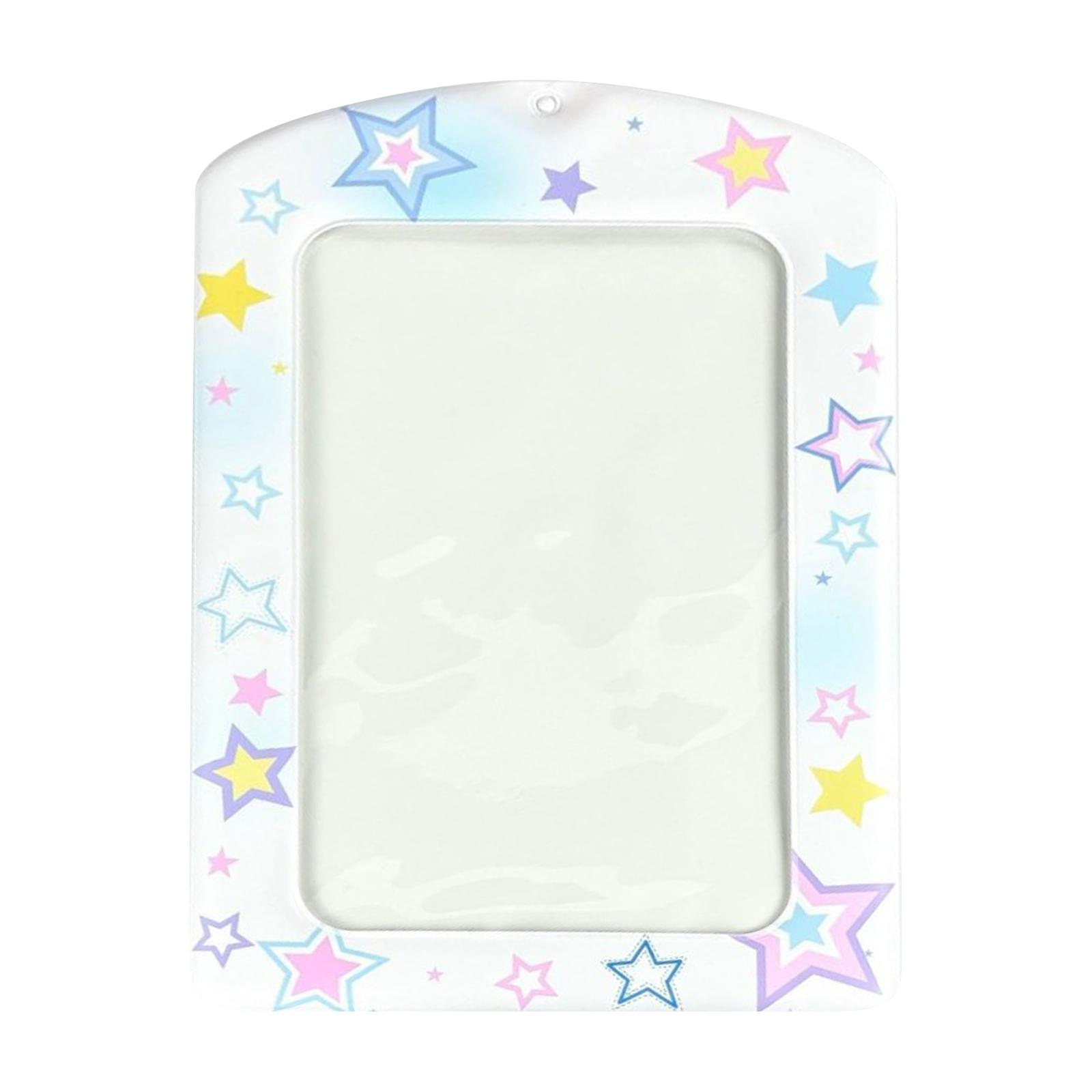

Decorative Rectangular Photo Frame with Star Pattern for Desktop Display Suitable for Home or Office Use One Size синий
