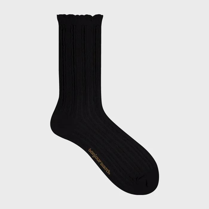 Ruffle socks_black