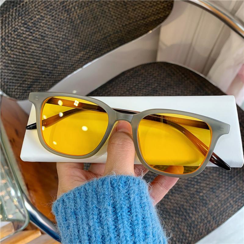 Yiran Glasses Women's Classic Sqaure Cat Eye Sun Glasses Glasses Luxury Outdoor Travel Gradient Sun Eyeglasses Men Trendy Uv400 Shades Eyewear Cm