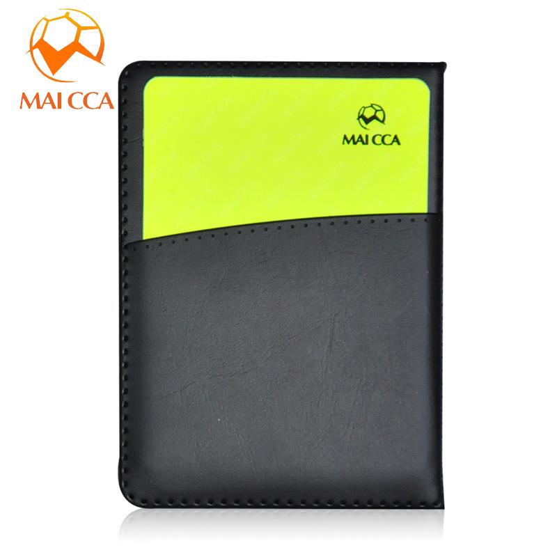 MAICCA Referee Record Book: Includes Red/Yellow Cards, Leather Case, and Ballpoint Pen