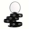 Rotating Jewelry Box, Multi-layer Storage for Earrings & Necklaces with Mirror, Dustproof Design
