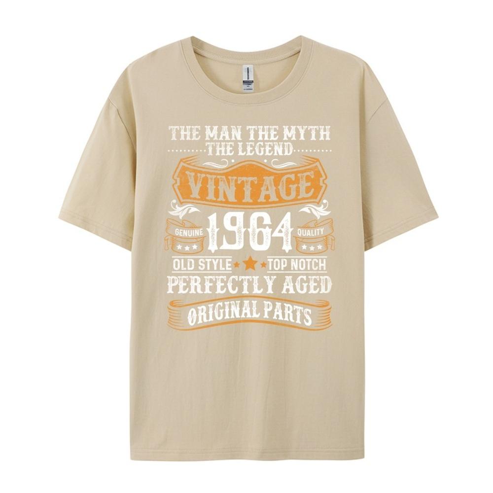 60 Years Old 1964 Man Myth Legend 60th Birthday Funny T Shirts Men Long Sleeve TShirt Aesthetic Clothes
