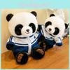 School Uniform Wear Panda Plush Toy Stuffed Animal Doll Kids Gifts Birthday