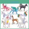 Modelo Animal Pvc Unicórnio Arco-Íris Pégaso Dragão Figura Para Brincadeira Educativa Infantil