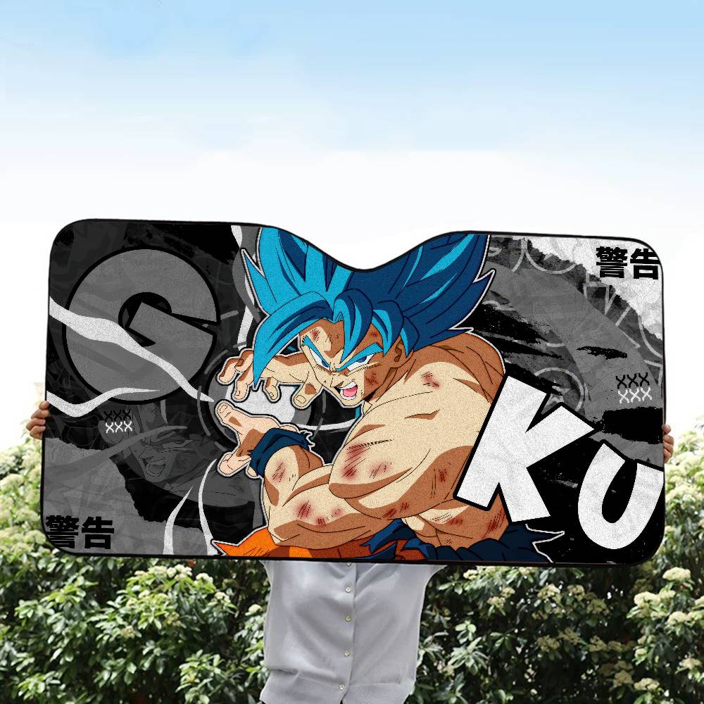 D-Dragon Anime B-Ball Novelty Car Front Windshield Sunshade 70x130cm Cartoon Foils Car Window Windscreen Cover 130x70 cm