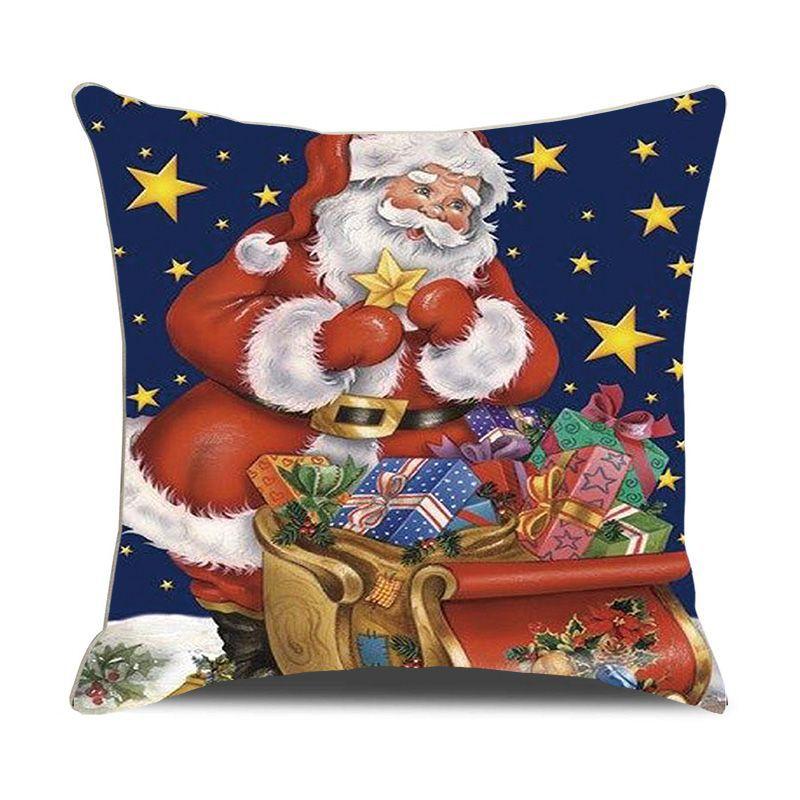 European Christmas Pillow Cushion Creative Home Linen Short Plush Bedside Sofa Pillow Case