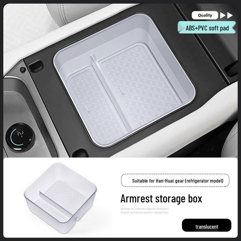 Compatible Armrest Box Storage for 25 BYD Han Models - Center Console Organizer EV Accessories