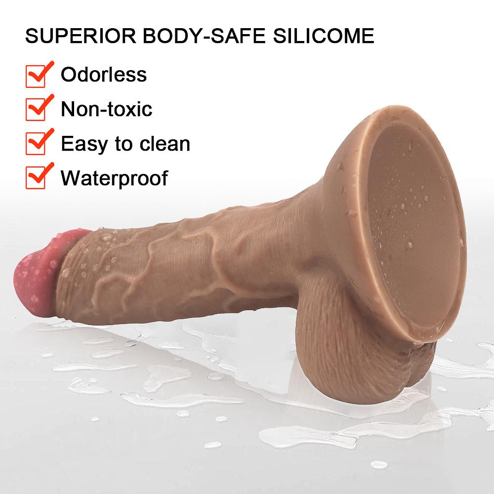 Realistic Dildo Liquid Silicone Anal Penis Strong Suction Cup Adults Sex Toys for Woman Lesbian Vaginal Masturbators