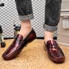 Herr Loafers Moccasins Färg Körskor Bekväma Plattor Casual Slip-ons Större Storlekar Pea Shoes för Män