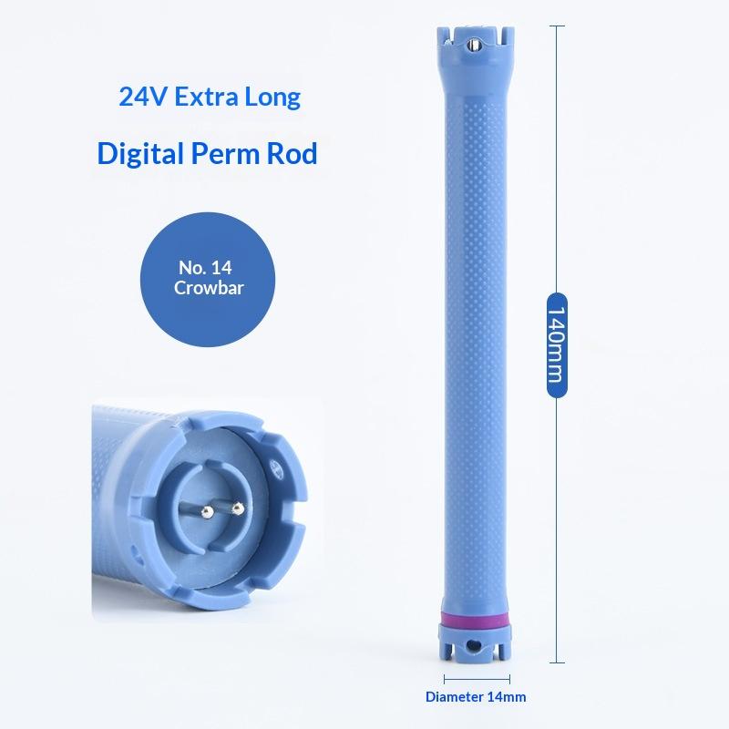 140mm 24V Digital Hair Hot Perm Rods Electric Heated Curlers Bars Rollers Wavy Hair Salon Barber Curling Spiral Styling Tools