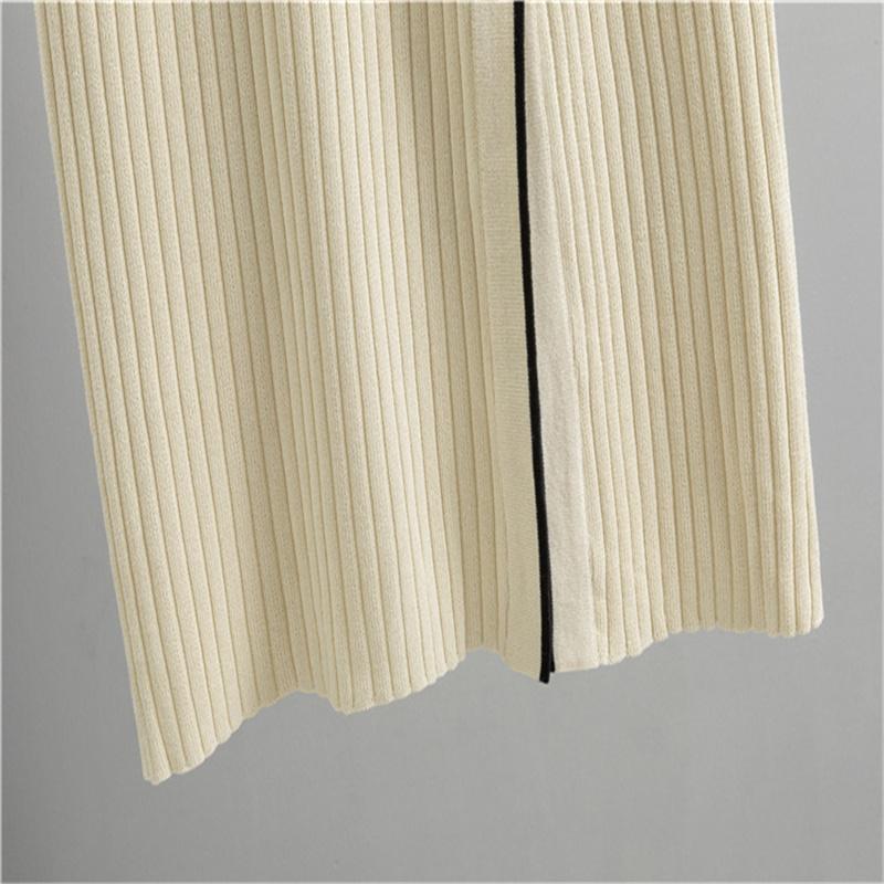 Autumn  High End Ladies' Knitted Dress With Temperament  Mid Length Skirt For Women