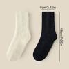 Unisex Schwarze Winter Samt Schlaf Socken Zuhause Verdicken Warm Weiß Weiche Faux Nerz Socken Herbst 1 Paar