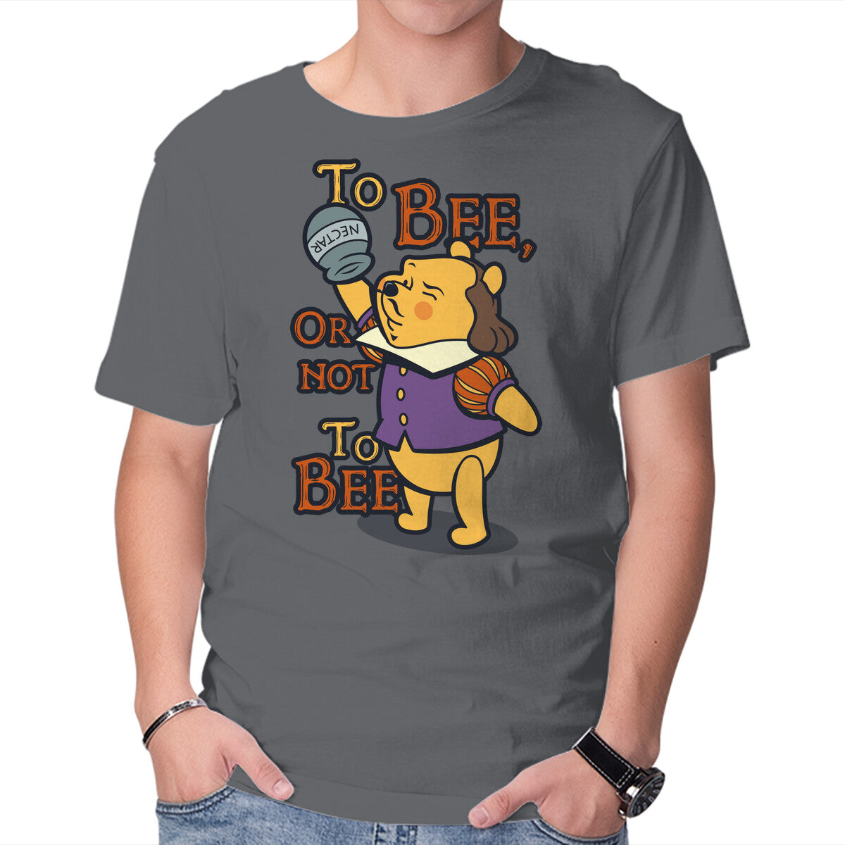 Unisex Crew Neck T-Shirt To Bee Graphic Short Sleeve Casual Tee L
