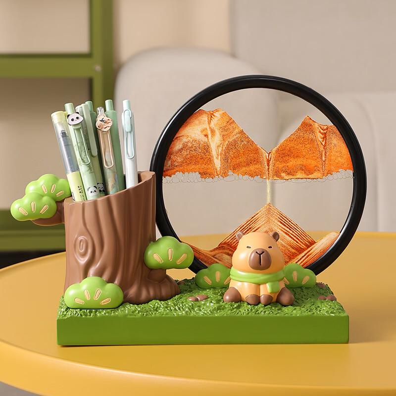 

Resin Sand Art Desktop Decoration with Pen Holder
