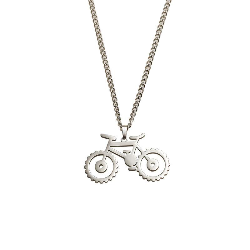 

Popular Retro Bicycle Shape Pendant Gold Metal Girl Girlfriend Titanium Steel Jewelry
