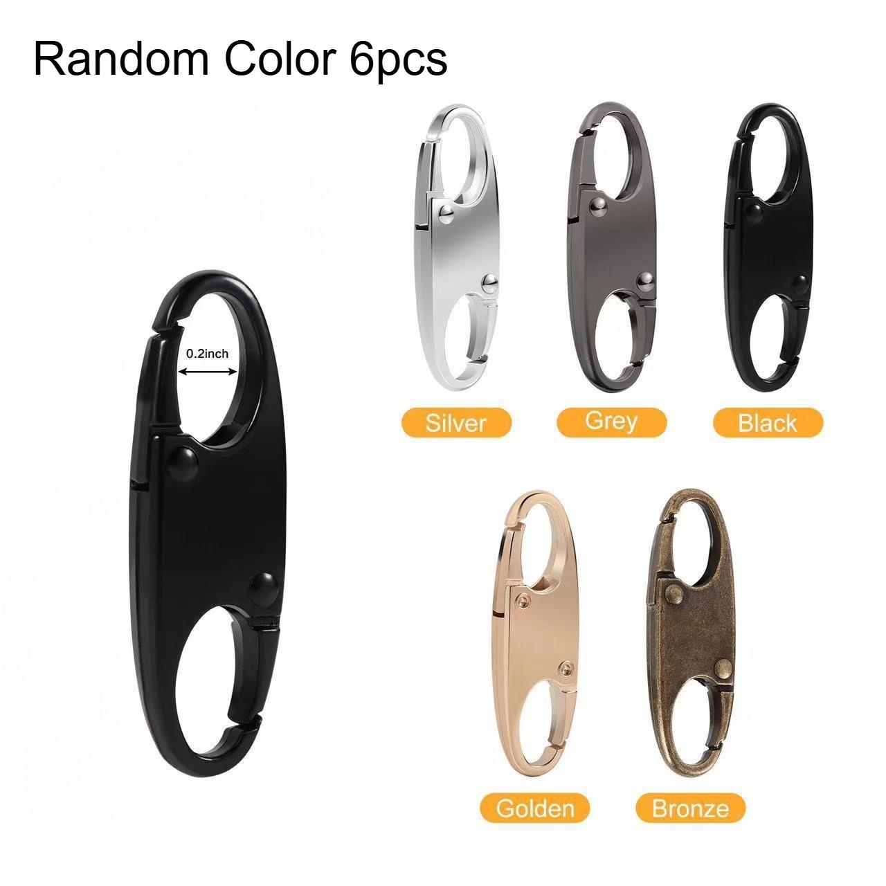 

6 шт. Прочные сплавные противоугонные молнии с двойной блокировкой - Идеально подходят для чемоданов, металлических изделий, шитья, вязания, рыбалки, кемпинга