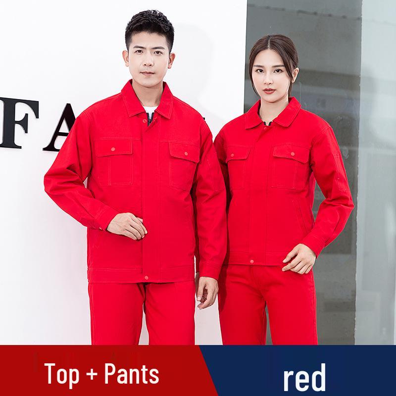 Comfortable Cotton Workwear Set with Custom Logo for Spring and Autumn