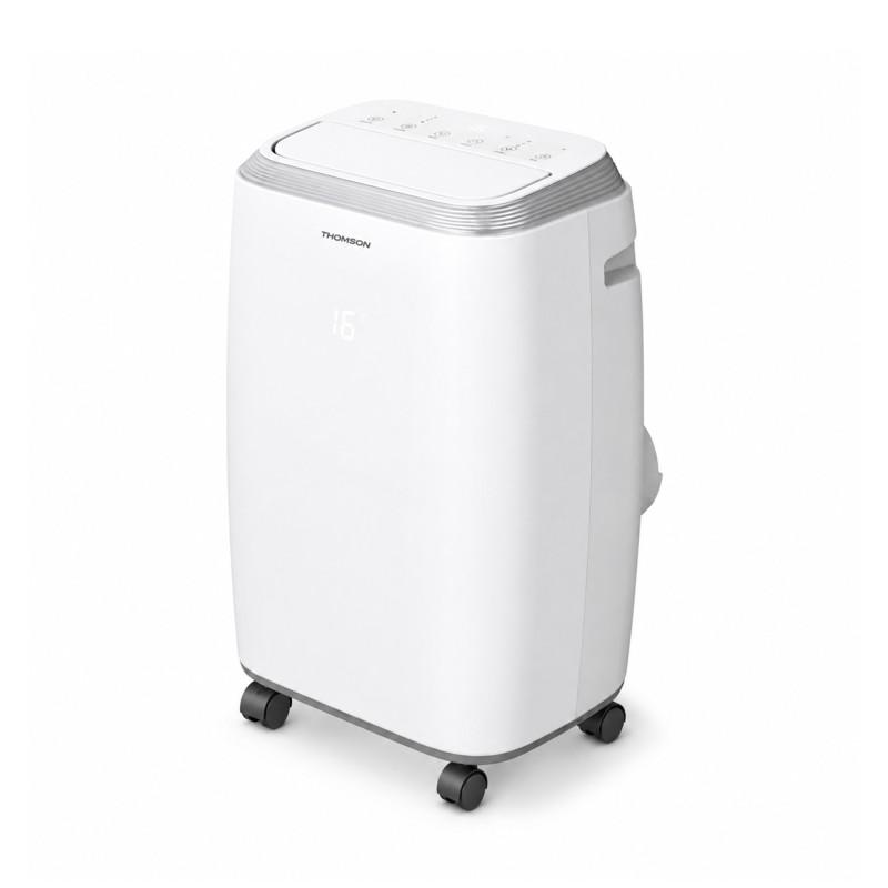 Thomson - Climatiseur Mobile électronique Réversible 14000 Btu - Ecran Led - 3 Vitesses - Programmation - 65db - Télécommande