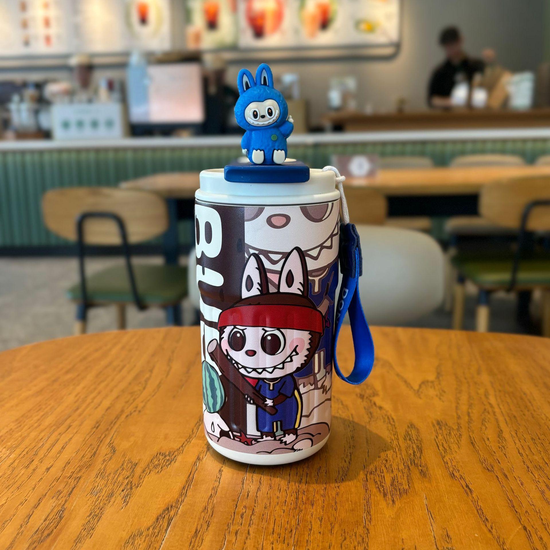 

Coffee cup 316 stainless steel Internet celebrity cartoon doll thermos cup men and women accompanying water cup portable gift 450ml