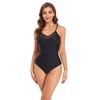 European & American Sexy Halter Backless Plus Size One-Piece Swimsuit for Women