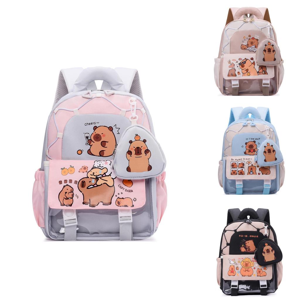Kids Backpack For Preschool With Cartoon Capybara Theme And Comfort Fit Shoulder Straps For School