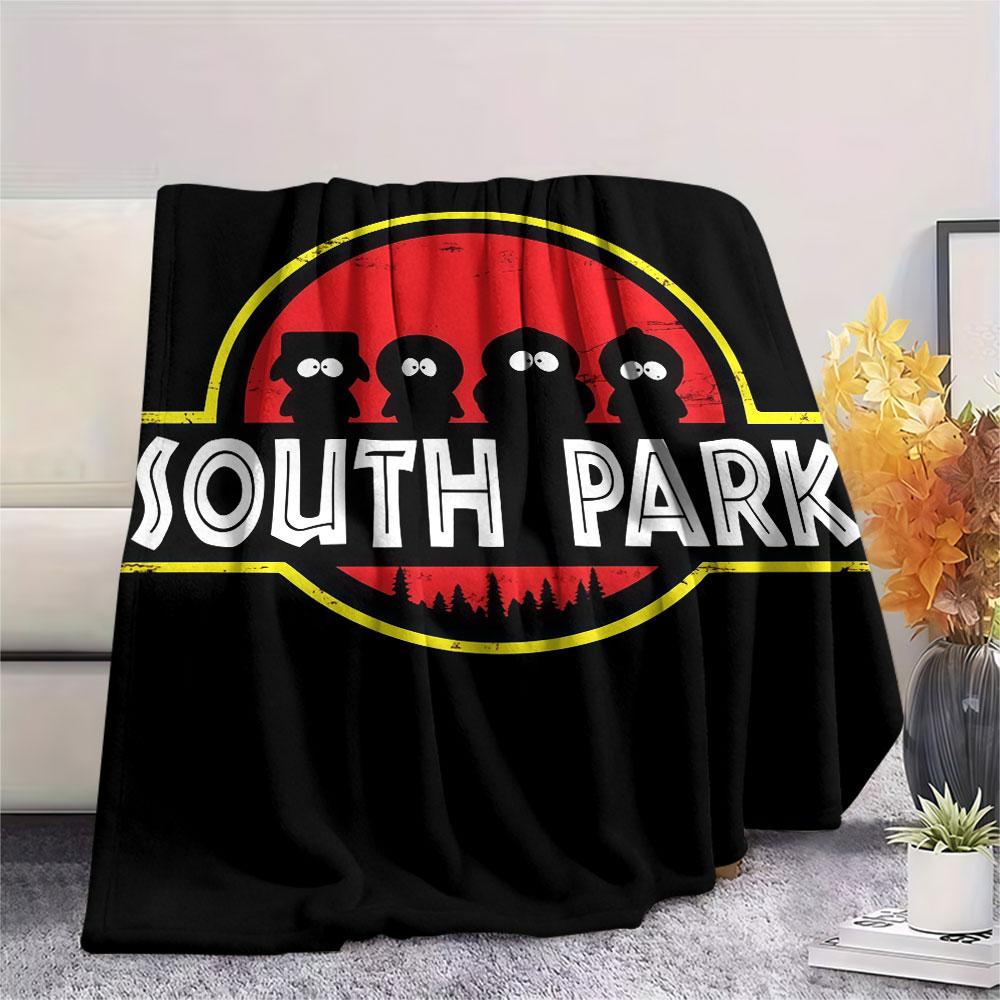 South Park Art Printed Flannel Blanket, soft throw for bedroom sofa, washable, fan merchandise, great gift.
