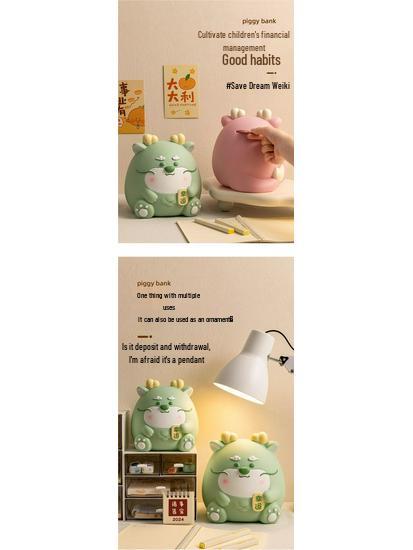 Dudu Pig Kids' Cartoon Piggy Bank - Durable Ornament & Savings Jar