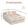 Modern Corduroy Sleeper Sofa Cloud Couch with 3 Soft Cushions, Comfortable Single-Seat Floor Sofa for Living Room Apartment Office (Beige)