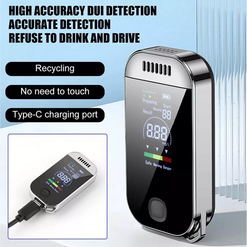 Alcohol Tester Professional Breathalyzer for Drunk Driving with Digital Display USB Rechargeable Breath Alcohol Tester Portable