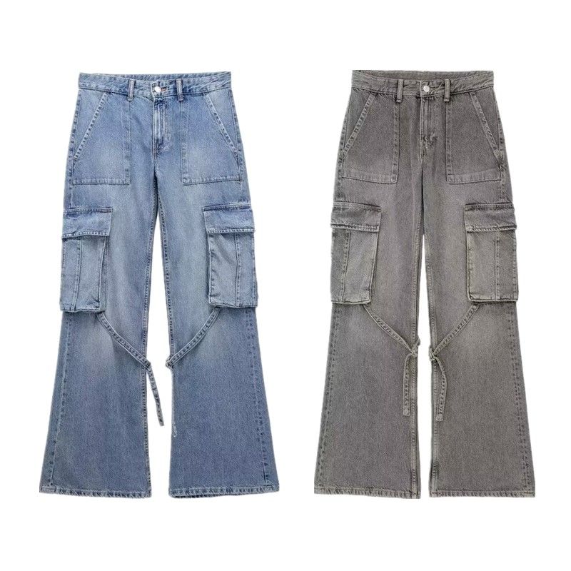 Fashion Style 2023 Autumn New Women's Clothing Slim Looking Easiest for Match Overalls Mid Waist Denim 8197237 807