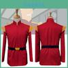Uniforme Vermelho Capitão Zap Branigan Fantasia Cosplay Tecido Poliéster Mangas Compridas Estilo de Rua