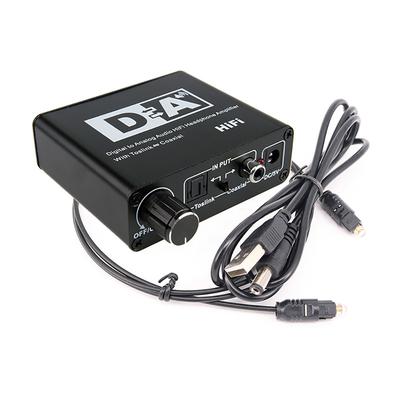 3.5mm Digital To Analog Audio Converter Adapter W/ Fiber Cable RCA Out Optical