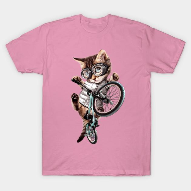 T Shirt Women Bmx Cat Harajuku Print Kawaii Tshirt Summer Short Sleeve Female T-Shirt Top Tee