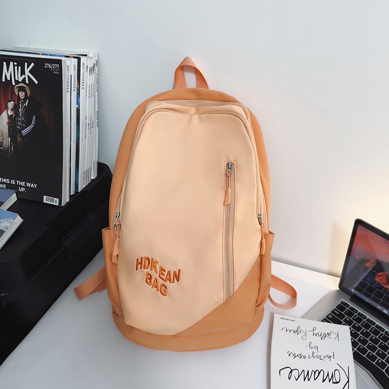 Three-layer Alphabet Design Couple Backpack For Middle School Girls