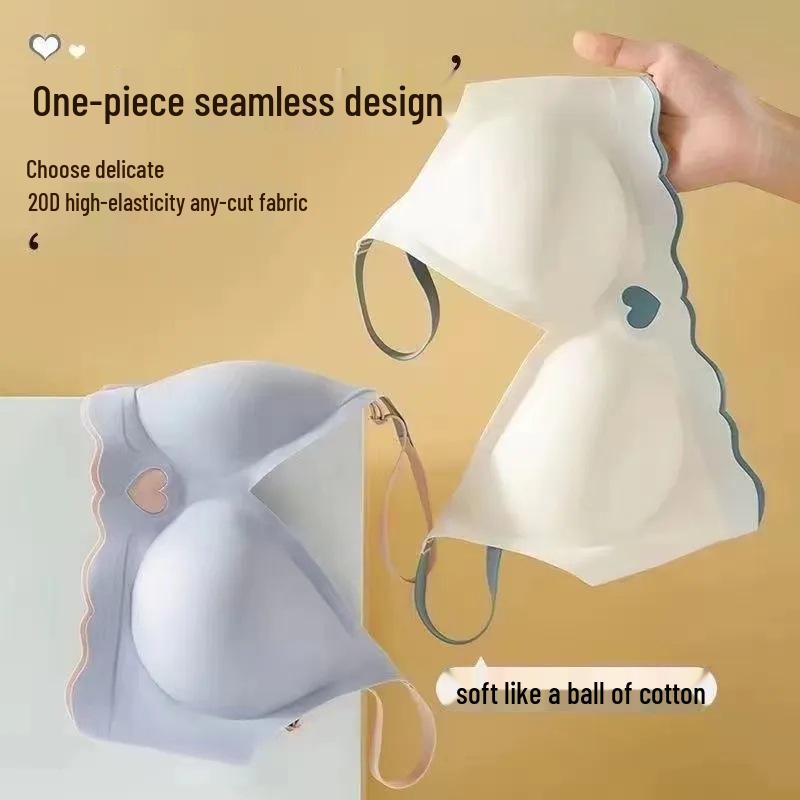 Intimo Dolce Senza Cuciture Anti-Caduta, Reggiseno Sottile per Seno Grande e Piccolo, Senza Ferretto Edizione Studenti
