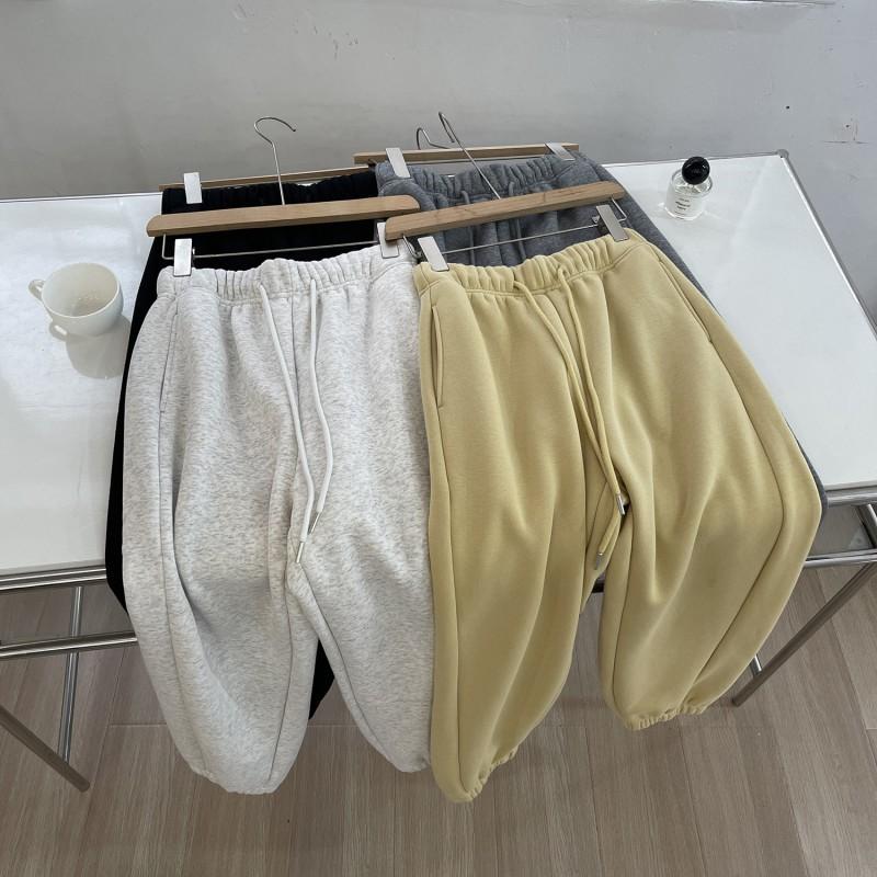 Womens Fleece Lined Sweatpants Loose Fit Tapered Pants Winter Warm Casual Trousers