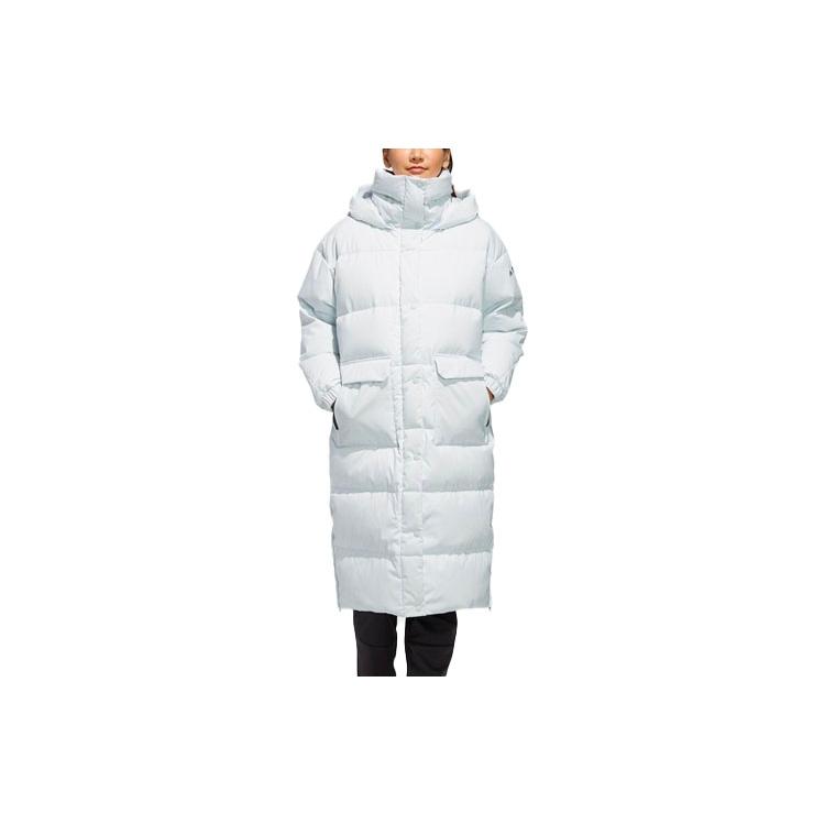 adidas Down Jackets Women's Light Blue Hooded Moderate EH5025
